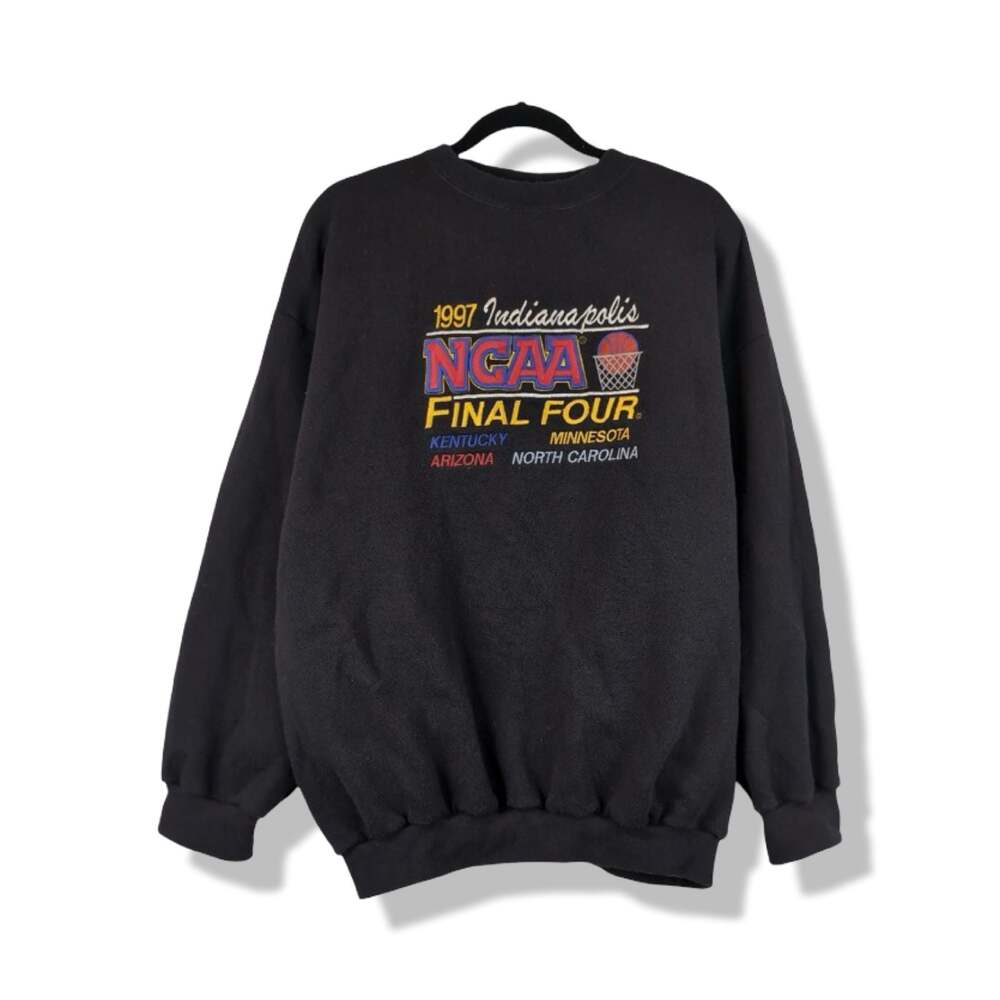Vintage 1997 Indianapolis NCAA Final Four Sweatshirt XL Black Logo Athletic